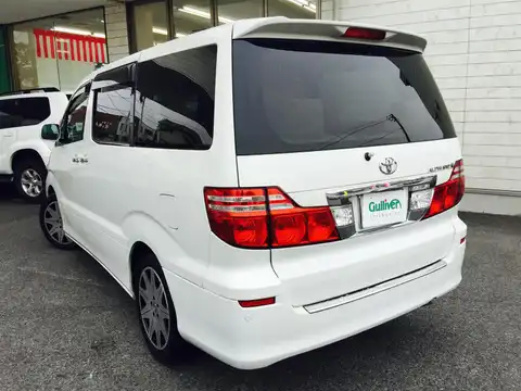 カタログ画像：アルファードＶ （ALPHARD V） ＡＸ Ｌエディション 2007年6月 DBA-ANH10W 2400cc ホワイトパールクリスタルシャイン 燃費9.7km / l バック