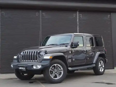 カタログ画像：ジープ・ラングラーアンリミテッド （JEEP WRANGLER UNLIMITED） サハラ ローンチエディション 2018年11月 ABA-JL36L 3600cc グラナイトクリスタルメタリッククリアコート 燃費9.2km / l フロント