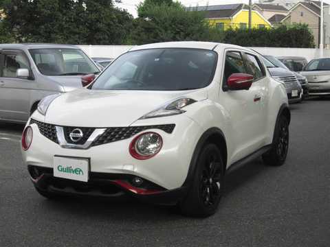 カタログ画像：ジューク （JUKE） １６ＧＴ ＦＯＵＲ パーソナライゼーション 2014年9月 CBA-NF15 1600cc ブリリアントホワイトパール（３Ｐ） 燃費13.4km / l 外装