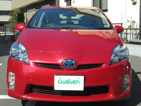 カタログ画像：プリウス （PRIUS） Ｇツーリングセレクション・レザーパッケージ 2009年5月 DAA-ZVW30 1800cc レッドマイカメタリック 燃費35.5km / l フロント