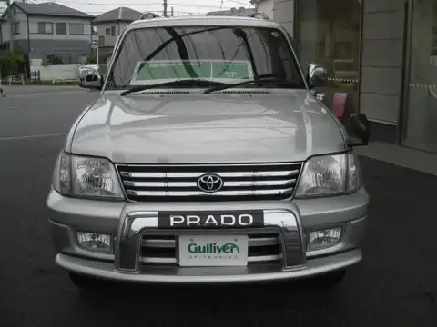 カタログ画像：ランドクルーザープラド （LAND CRUISER PRADO） ＴＸ 2000年7月 KH-KDJ95W 3000cc シルバーメタリック 燃費10.2km / l フロント