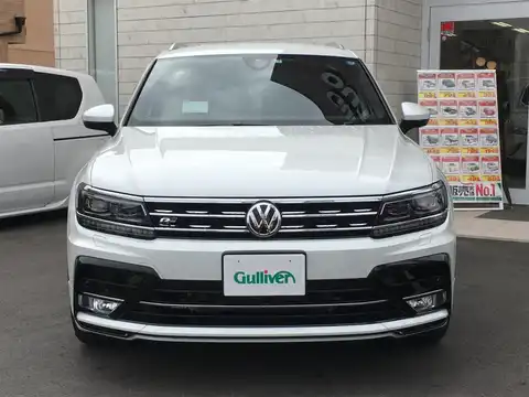 カタログ画像：ティグアン （TIGUAN） ＴＳＩ Ｒライン 2019年1月 ABA-5NCZE 1400cc ピュアホワイト 燃費16.3km / l フロント