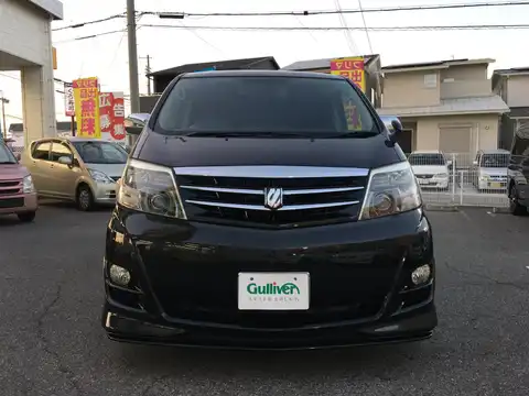 カタログ画像：アルファードＶ （ALPHARD V） ＭＳ 2007年6月 CBA-MNH10W 3000cc ブラックマイカ 燃費8.9km / l フロント