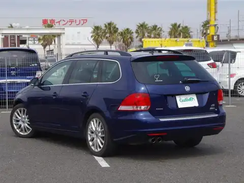 カタログ画像：ゴルフヴァリアント （GOLF VARIANT） ２．０ＴＳＩ スポーツライン 2008年1月 ABA-1KAXX 2000cc シャドーブルーメタリック 燃費11.2km / l バック