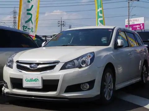 カタログ画像：レガシィツーリングワゴン （LEGACY TOURING WAGON） ２．５ｉアイサイトＢスポーツ 2011年11月 DBA-BR9 2500cc サテンホワイト・パール 燃費14.0km / l 外装