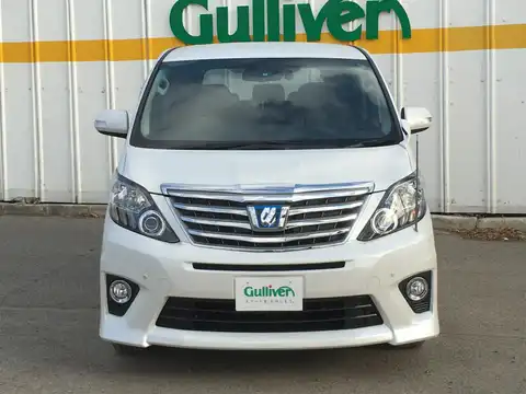 カタログ画像：アルファードハイブリッド （ALPHARD HYBRID） ハイブリッドＳＲ サイドリフトアップシート装着車 2011年11月 DAA-ATH20W 2400cc ホワイトパールクリスタルシャイン 燃費16.2km / l フロント