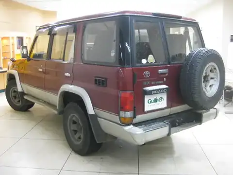 カタログ画像：ランドクルーザープラド （LAND CRUISER PRADO） ４ドア プラドＥＸワイド 1995年1月 KD-KZJ78W 3000cc コーラルリーフトーニング バック