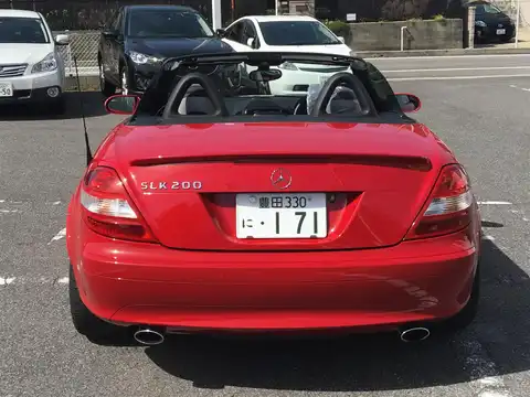 カタログ画像：ＳＬＫ （SLK） ＳＬＫ２００コンプレッサー スポーツエディション 2006年9月 CBA-171442 1800cc インディーレッド（Ｍ）orファイアオパール（Ｓ） 燃費10.8km / l バック