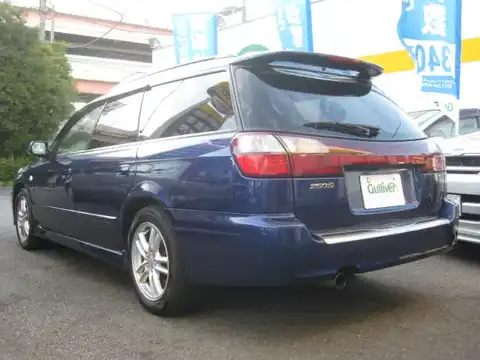 カタログ画像：レガシィツーリングワゴン （LEGACY TOURING WAGON） ２５０Ｓ 2002年5月 TA-BH9 2500cc ノーティックブルー・マイカ 燃費11.8km / l バック