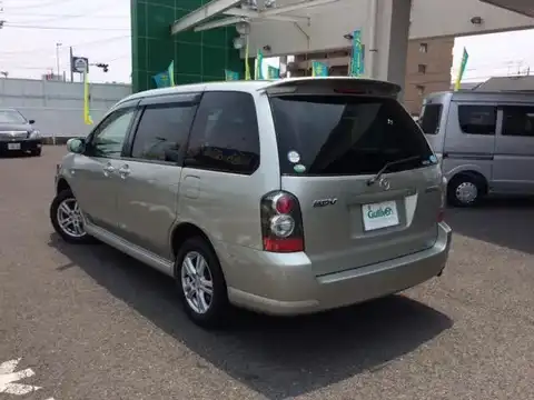 カタログ画像：ＭＰＶ （MPV） スポーツ 2003年10月 LA-LW3W 2300cc プラチナムシルバーメタリック 燃費10.0km / l バック