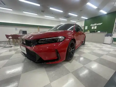 カタログ画像：シビック （CIVIC） タイプＲ レーシングブラックパッケージ 2025年9月 6BA-FL5 2000cc フレームレッド 燃費12.5km / l 外装