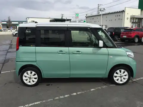 カタログ画像：スペーシア （SPACIA） Ｘ（レーダーブレーキサポート装着車） 2013年9月 DBA-MK32S 660cc フォレストアクアメタリック ホワイト２トーンルーフ 燃費26.8km / l 外装