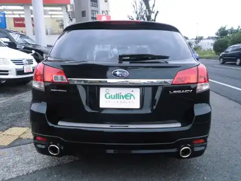 カタログ画像：レガシィツーリングワゴン （LEGACY TOURING WAGON） ２．５ＧＴ Ｌパッケージ 2009年5月 DBA-BR9 2500cc クリスタルブラック・シリカ 燃費11.2km / l バック