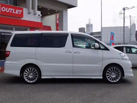 カタログ画像：アルファードＧ （ALPHARD G） ＡＸ Ｌエディション サイドリフトアップシート装着車 2005年4月 DBA-ANH10W 2400cc ホワイトパールマイカ 燃費9.7km / l 外装