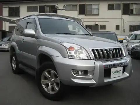 カタログ画像：ランドクルーザープラド （LAND CRUISER PRADO） ＲＺ 2004年4月 TA-VZJ125W 3400cc シルバーメタリック 燃費8.1km / l メイン（その他）