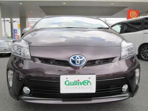 カタログ画像：プリウス （PRIUS） Ｓツーリングセレクション・マイコーデ 2012年10月 DAA-ZVW30 1800cc ディープアメジストマイカメタリックorライトパープルマイカメタリック 燃費30.4km / l フロント