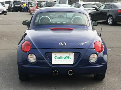 カタログ画像：コペン （COPEN） タンレザーエディション 2004年6月 ABA-L880K 660cc ＤＣ・ダークブルーマイカメタリック 燃費15.2km / l バック