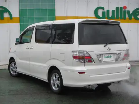 カタログ画像：アルファードハイブリッド （ALPHARD HYBRID） Ｇエディション 2004年4月 CAA-ATH10W 2400cc ホワイトパールマイカ 燃費17.2km / l バック