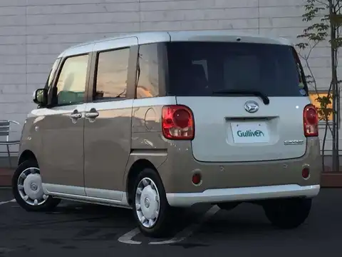 カタログ画像：ムーヴキャンバス （MOVE CANBUS） Ｇ ＳＡⅢ 2019年6月 5BA-LA810S 660cc パールホワイトIII×ナチュラルベージュマイカメタリック 燃費19.6km / l バック