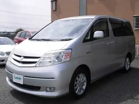 カタログ画像：アルファードハイブリッド （ALPHARD HYBRID） ベースグレード 2004年2月 CAA-ATH10W 2400cc ライトパープルメタリック 燃費17.2km / l 外装