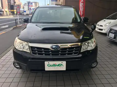 カタログ画像：フォレスター （FORESTER） Ｓエディション 2011年8月 CBA-SH9 2500cc オブシディアンブラック・パール 燃費9.8km / l フロント