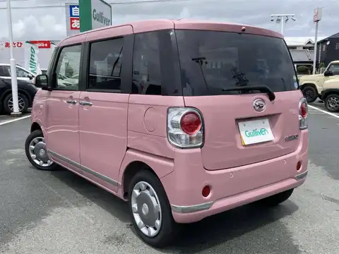 カタログ画像：ムーヴキャンバス （MOVE CANBUS） Ｘメイクアップリミテッド ＳＡⅢ 2019年10月 5BA-LA810S 660cc ブルーミングピンクメタリック 燃費19.6km / l バック