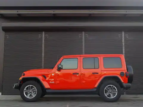 カタログ画像：ジープ・ラングラーアンリミテッド （JEEP WRANGLER UNLIMITED） サハラ ローンチエディション 2018年11月 ABA-JL36L 3600cc パンプキンメタリッククリアコート 燃費9.2km / l 外装