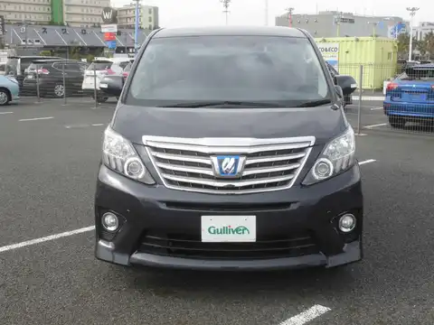 カタログ画像：アルファードハイブリッド （ALPHARD HYBRID） ハイブリッドＳＲ 2012年9月 DAA-ATH20W 2400cc ダークバイオレットマイカメタリック 燃費16.2km / l フロント