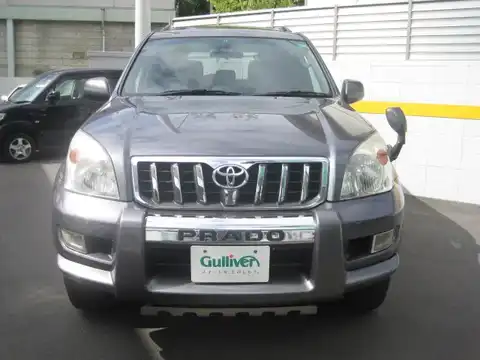 カタログ画像：ランドクルーザープラド （LAND CRUISER PRADO） ＴＺ 2002年10月 TA-VZJ121W 3400cc ダークグレーマイカメタリック 燃費8.1km / l フロント