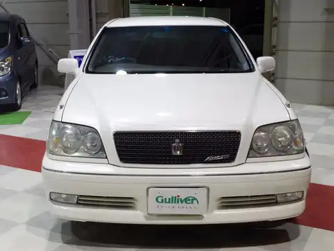 カタログ画像：クラウン （CROWN） アスリートＧ 1999年9月 GH-JZS175 3000cc ホワイトパールクリスタルシャイン 燃費11.4km / l フロント