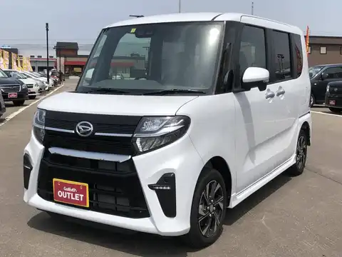 カタログ画像：タント （TANTO） カスタムＸ 2020年12月 6BA-LA650S 660cc ブラックマイカメタリック×シャイニングホワイトパールorシャイニングホワイトパール 燃費21.2km / l フロント