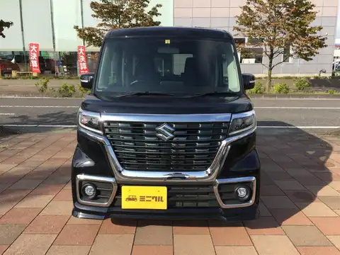 カタログ画像：スペーシアカスタム （SPACIA CUSTOM） ハイブリッドＧＳ 2020年8月 5AA-MK53S 660cc ブルーイッシュブラックパール3 燃費20.2km / l 外装