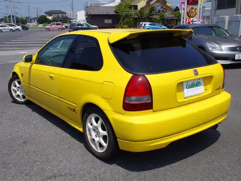 カタログ画像：シビック （CIVIC） タイプＲ 1998年9月 GF-EK9 1600cc サンライトイエロー 燃費13.6km / l バック