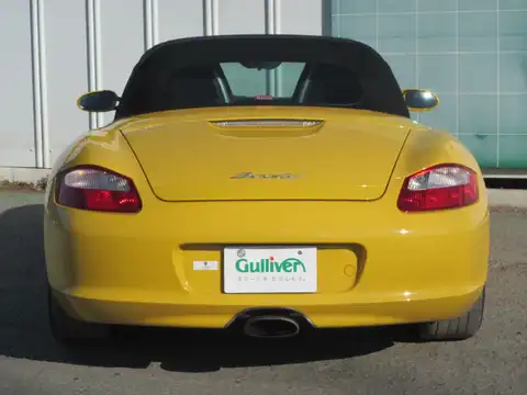 カタログ画像：ボクスター （BOXSTER） ボクスターＳ 2005年8月 GH-98726 3200cc スピードイエロー 燃費8.0km / l バック