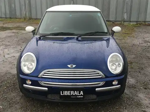 カタログ画像：ＭＩＮＩ （MINI） クーパー 2004年4月 GH-RA16 1600cc インディ・ブルーメタリック 燃費14.4km / l フロント