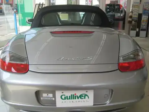 カタログ画像：ボクスター （BOXSTER） ボクスターＳ ５５０スパイダーエディション 2004年4月 GH-986M9624 3200cc ＧＴシルバー・メタリック 燃費8.5km / l バック