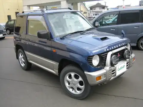 カタログ画像：パジェロミニ （PAJERO MINI） ＶＲ－Ⅱ 1997年5月 E-H56A 660cc マリアナブルー（Ｐ）／シンフォニックシルバー（Ｍ） メイン（その他）