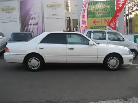 カタログ画像：クラウン （CROWN） ロイヤルサルーン 1998年8月 GF-JZS155 3000cc スーパーホワイトII 燃費9.4km / l 外装