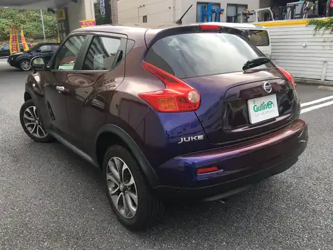 カタログ画像：ジューク （JUKE） １６ＧＴ ＦＯＵＲ プレミアムパーソナライズパッケージ 2014年4月 CBA-NF15 1600cc ミッドナイトパープルIV（４Ｒ） 燃費12.6km / l 外装