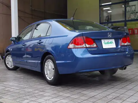 カタログ画像：シビックハイブリッド （CIVIC HYBRID） ＭＸＢ 2008年9月 DAA-FD3 1300cc ニュートロンブルー・メタリック 燃費25.8km / l バック