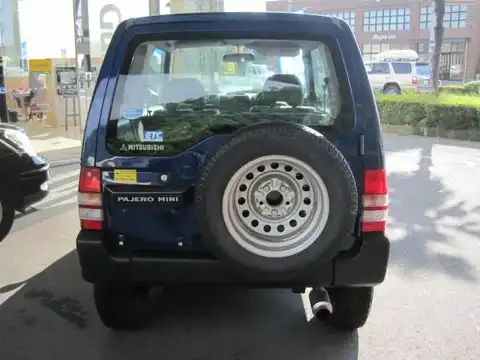 カタログ画像：パジェロミニ （PAJERO MINI） ＶＲ－Ⅰ 1996年6月 E-H56A 660cc マリアナブルー（Ｐ） バック