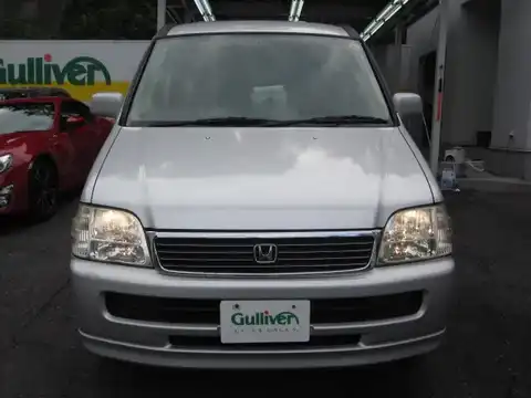 カタログ画像：ステップワゴン （STEPWAGON） デラクシー フィールドデッキ 回転対座シート 2000年8月 GF-RF1 2000cc ライトニングシルバー・メタリック 燃費10.6km / l フロント