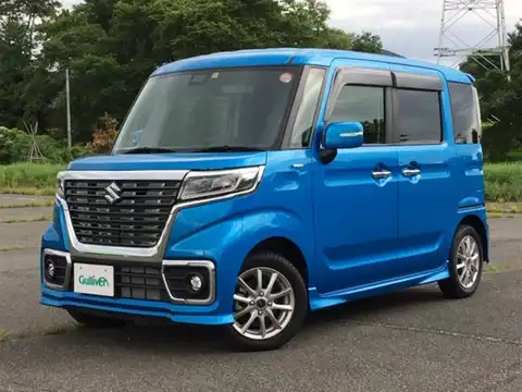 カタログ画像：スペーシアカスタム （SPACIA CUSTOM） ハイブリッドＸＳ 2019年10月 DAA-MK53S 660cc ブリスクブルーメタリック 燃費26.4km / l 外装