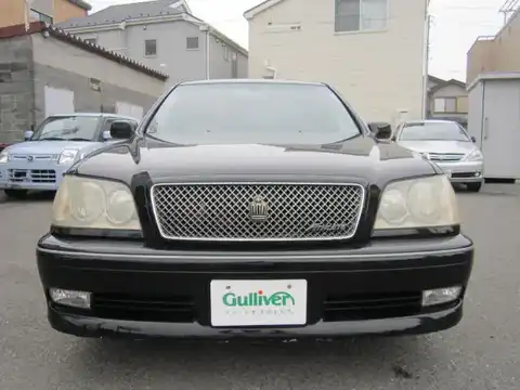 カタログ画像：クラウン （CROWN） アスリートＶ 2001年8月 GH-JZS171 2500cc ダークブルーマイカ 燃費9.2km / l フロント