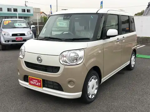 カタログ画像：ムーヴキャンバス （MOVE CANBUS） Ｘリミテッド ＳＡⅢ 2017年9月 DBA-LA810S 660cc パールホワイトIII×ナチュラルベージュマイカメタリック 燃費27.4km / l フロント