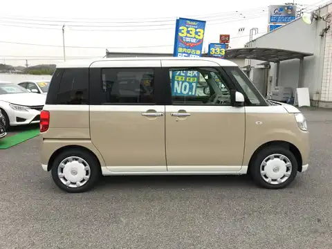 カタログ画像：ムーヴキャンバス （MOVE CANBUS） Ｘリミテッド ＳＡⅢ 2017年9月 DBA-LA810S 660cc パールホワイトIII×ナチュラルベージュマイカメタリック 燃費27.4km / l 外装