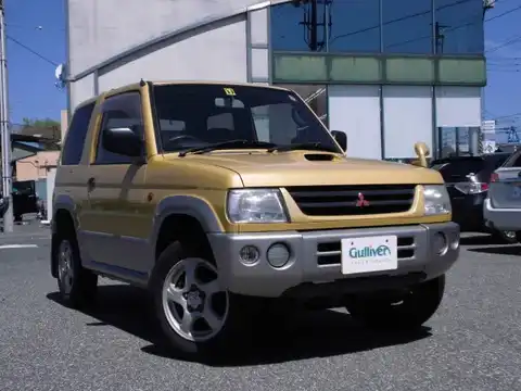 カタログ画像：パジェロミニ （PAJERO MINI） Ｖ 1999年10月 GF-H58A 660cc キャンベルイエロー（Ｍ）／シンフォニックシルバー（Ｍ）・２トーン メイン（その他）