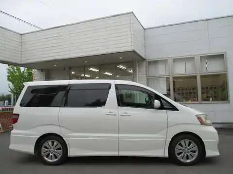 カタログ画像：アルファードＶ （ALPHARD V） ＭＳ 2002年5月 TA-MNH15W 3000cc ホワイトパールマイカ 燃費8.6km / l 外装