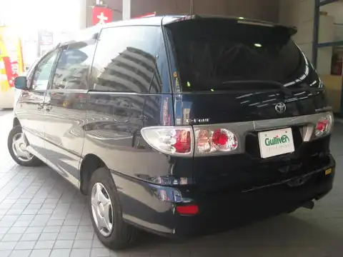 カタログ画像：エスティマハイブリッド （ESTIMA HYBRID） アイレムエディション 2002年8月 ZA-AHR10W 2400cc ダークブルーマイカ 燃費18.0km / l バック