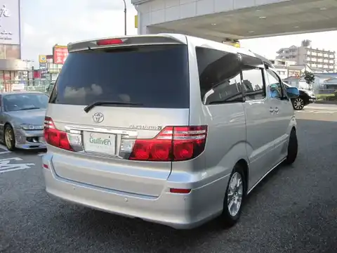 カタログ画像：アルファードＶ （ALPHARD V） ＡＸ Ｌエディション サイドリフトアップシート装着車 2005年4月 DBA-ANH15W 2400cc シルバーメタリック 燃費9.4km / l バック